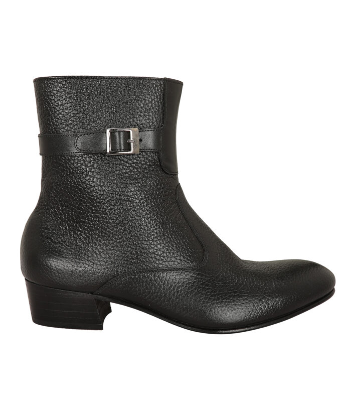 Black Leather Sole Boots (Item 1017) - Image 2