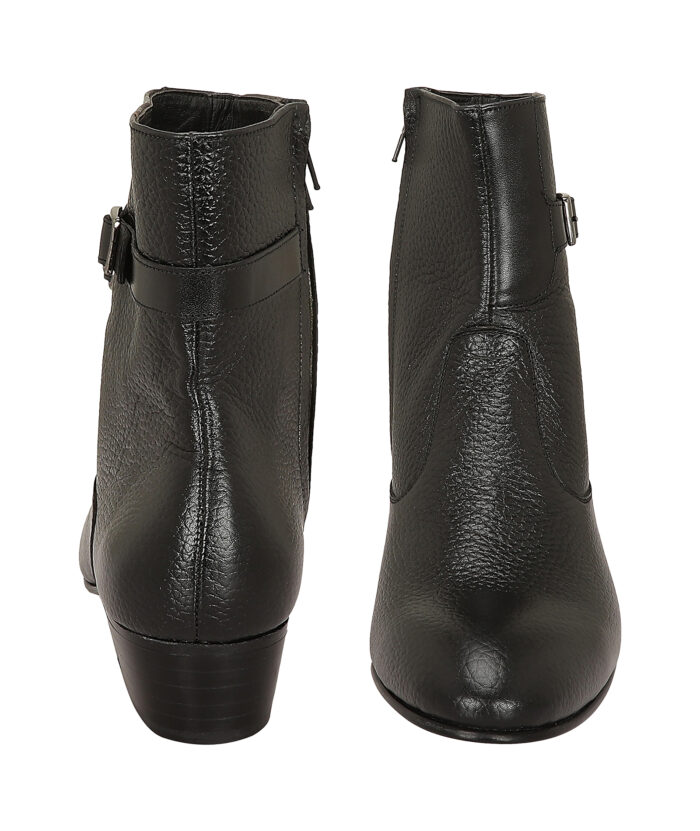 Black Leather Sole Boots (Item 1017) - Image 3