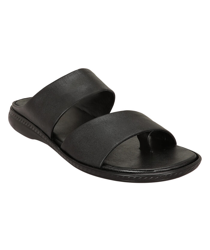 Black Leather Sandals (Item 9422)