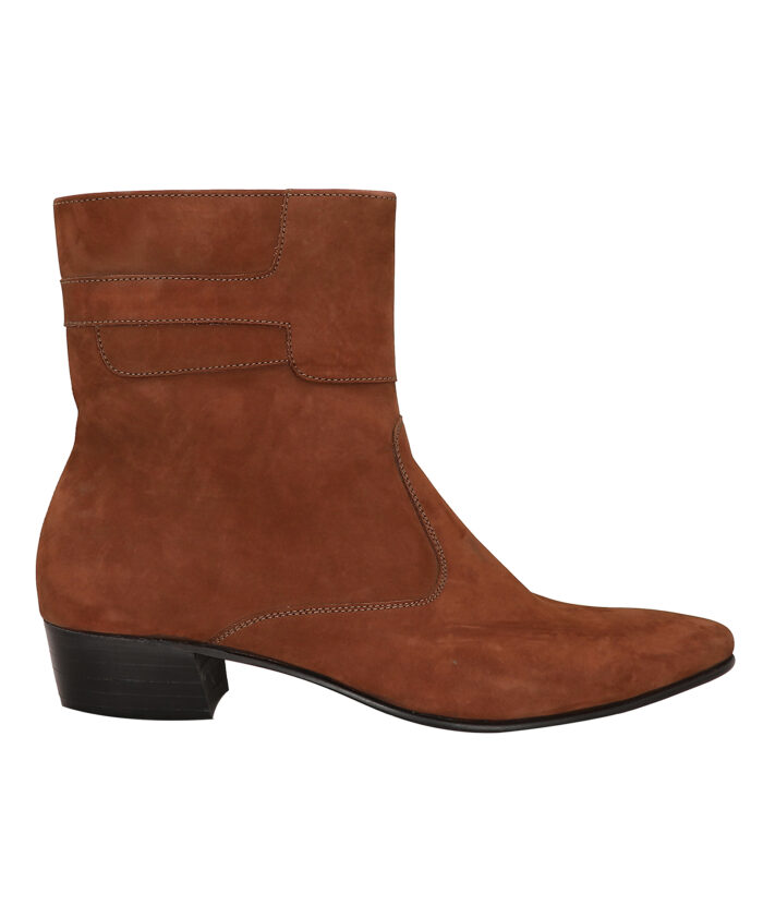 Brown Nubuck Leather Sole Boots (Item 1000) - Image 2