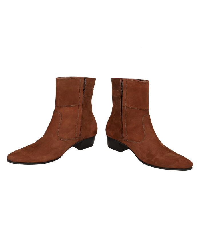 Brown Nubuck Leather Sole Boots (Item 1000) - Image 5