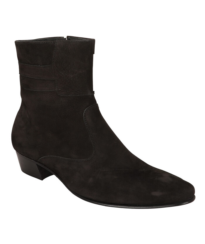 Black Nubuck Leather Sole Boots (Item 1000)