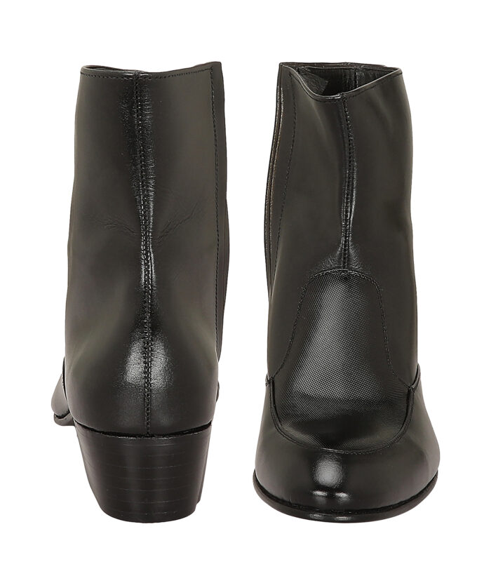 Black Leather Sole Boots (Item 1018) - Image 2