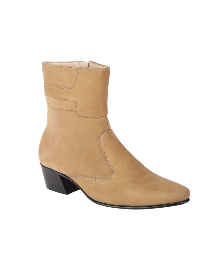 Beige Nubuck Leather Sole Boots (Item 1000)