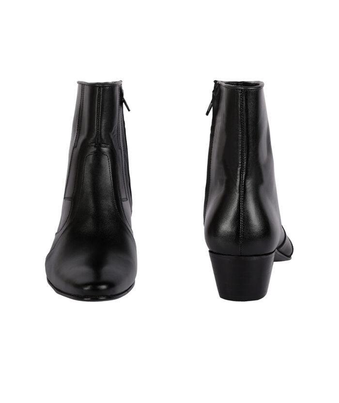 Black Leather Sole Boots (Item 1027) - Image 2