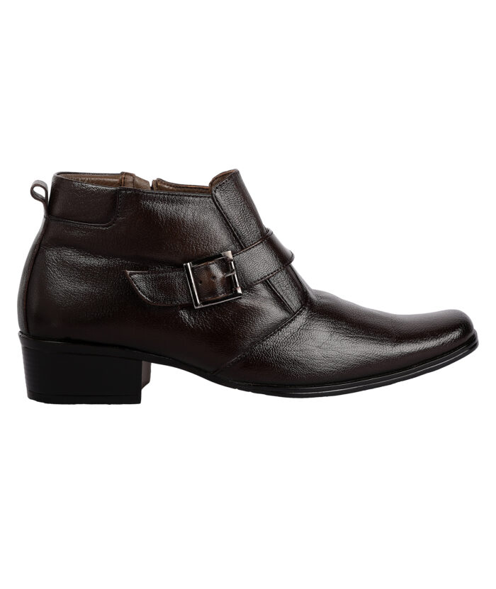 Brown Leather Monk Strap Boots (Item 1110) - Image 3