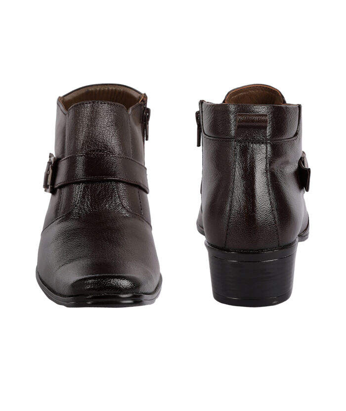 Brown Leather Monk Strap Boots (Item 1110) - Image 2