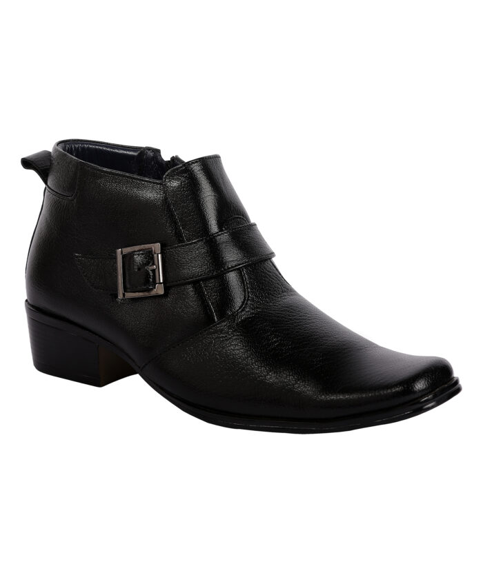 Black Leather Monk Strap Boots (Item 1110)