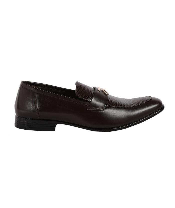 Brown Leather Slip On Shoes (Item 3368) - Image 3