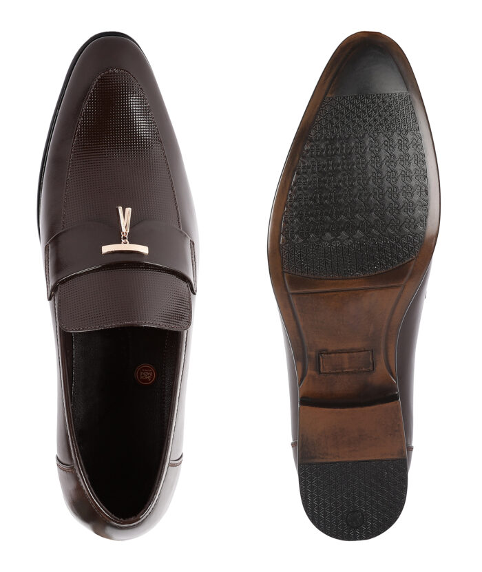 Brown Leather Slip On Shoes (Item 3368) - Image 4