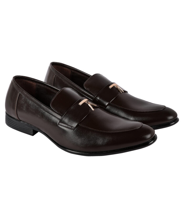 Brown Leather Slip On Shoes (Item 3368) - Image 5