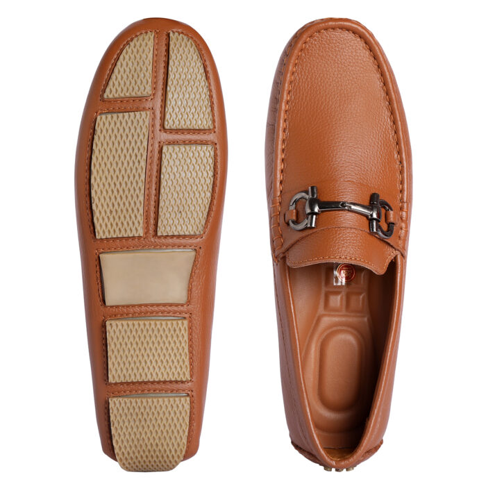 Tan Leather Loafers (Item 3435) - Image 3