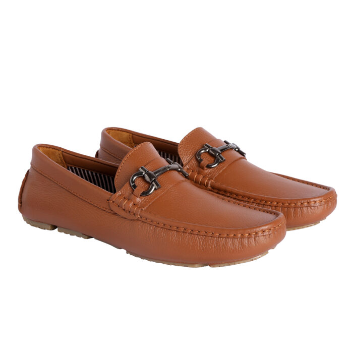 Tan Leather Loafers (Item 3435) - Image 5