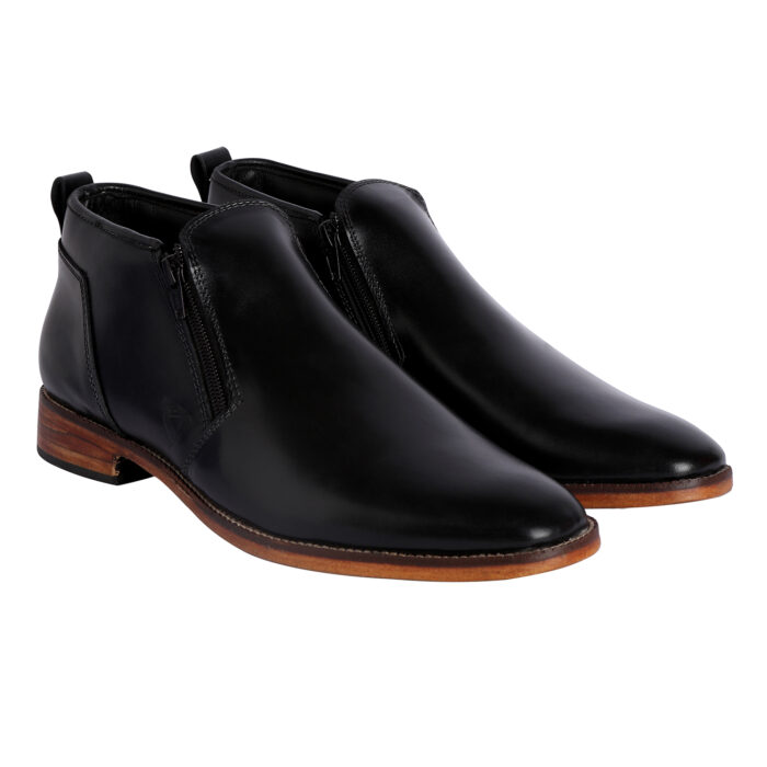 Black Leather Sole Chelsea Boots (Item 1115) - Image 6