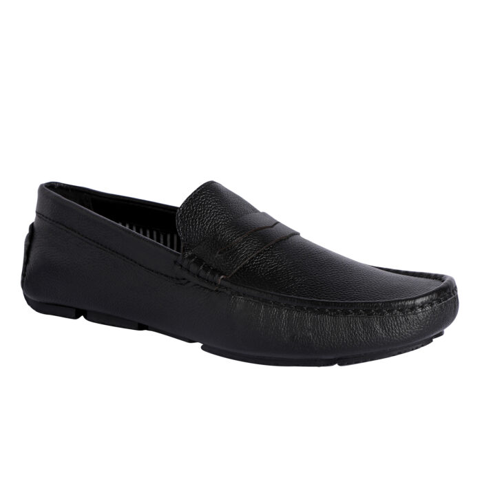 Black Leather Penny Loafers (Item 3432)