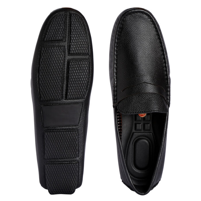 Black Leather Penny Loafers (Item 3432) - Image 3