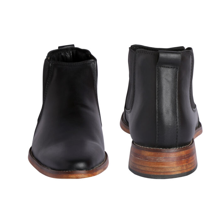 Black Leather Sole Chelsea Boots (Item 1115) - Image 3