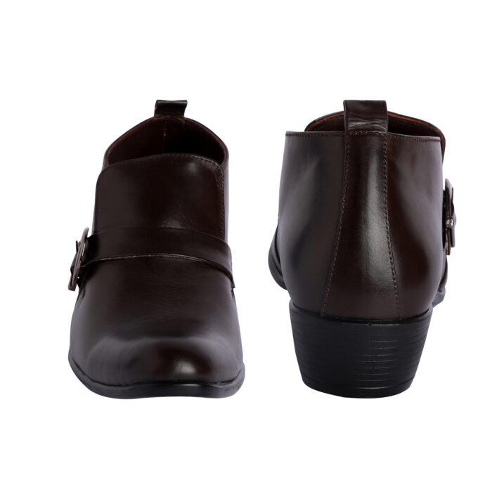 Brown Leather Monk Strap Shoes (Item 1112) - Image 4