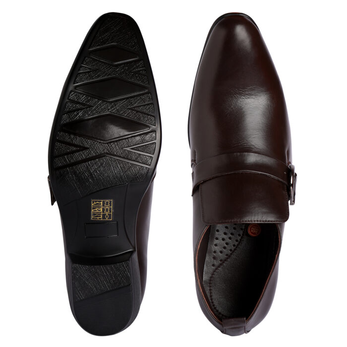 Brown Leather Monk Strap Shoes (Item 1112) - Image 3