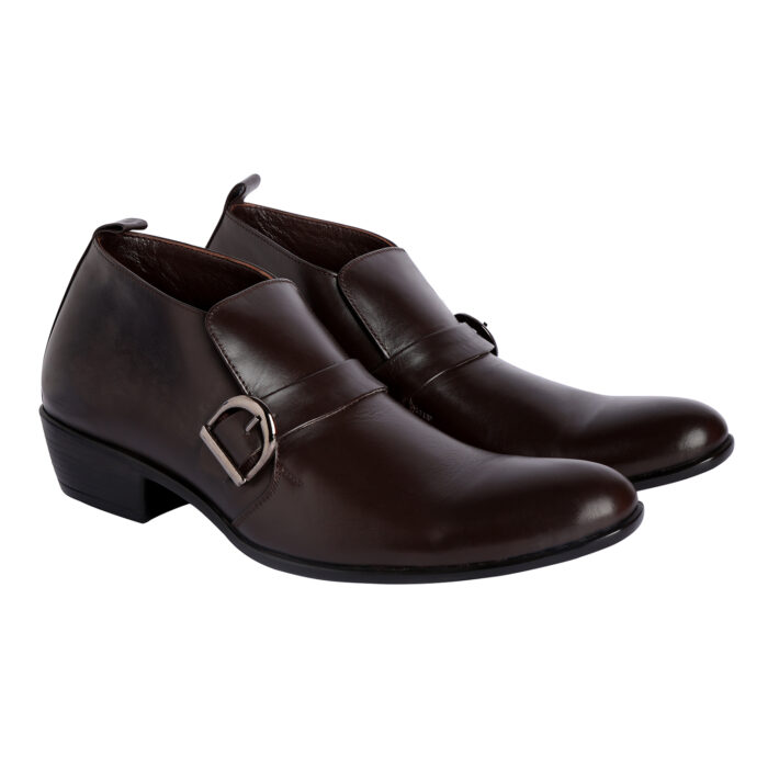 Brown Leather Monk Strap Shoes (Item 1112) - Image 2