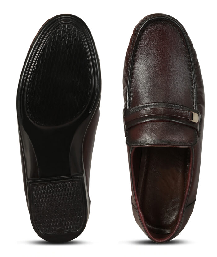 Brown Leather Slip On Shoes (Item 3567) - Image 3