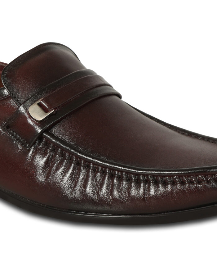 Brown Leather Slip On Shoes (Item 3567) - Image 6