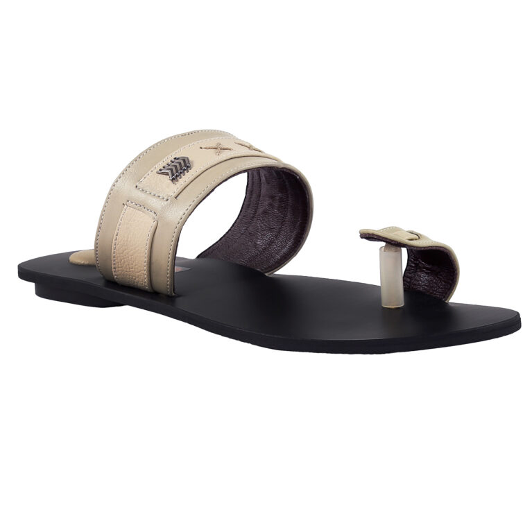 Beige Leather Sandals