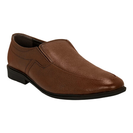 Brown Leather Slip On Shoes