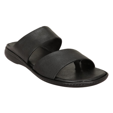 Black Leather Sandals (Item 9422)