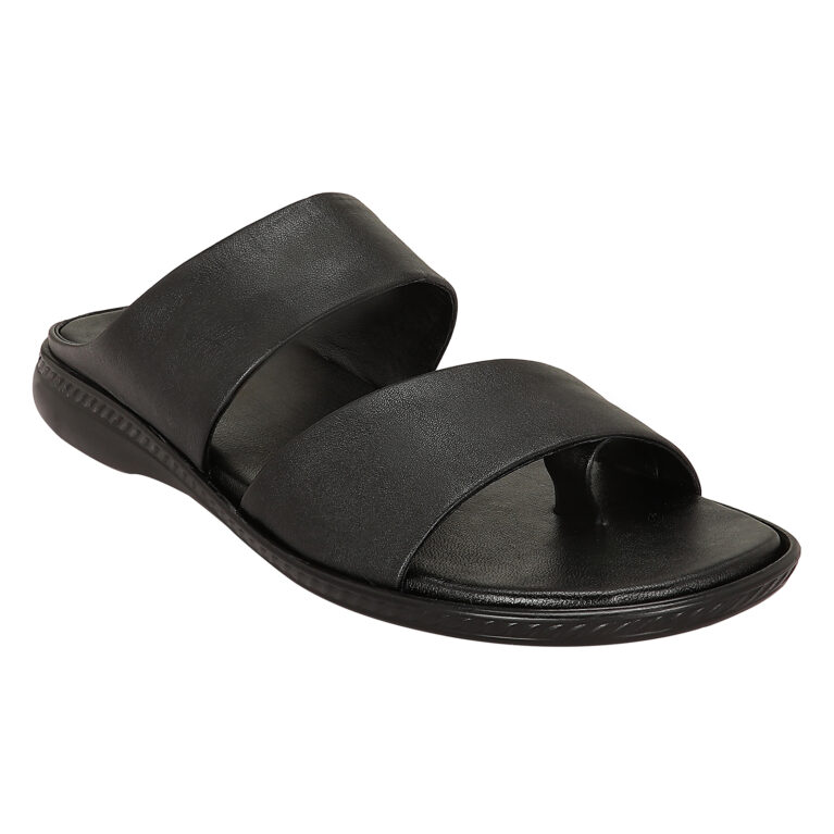 Black Leather Sandals (Item 9422)