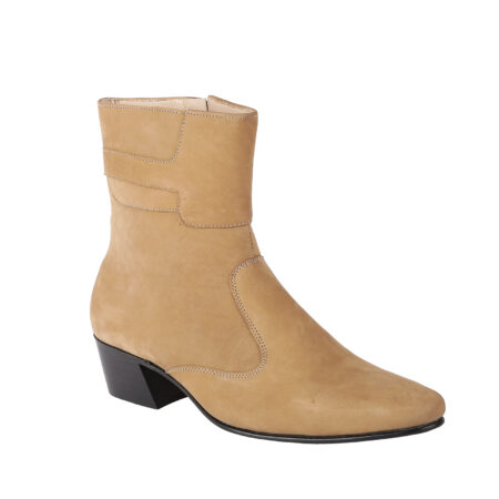 Beige Nubuck Leather Sole Boots (Item 1000)
